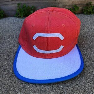 POKEMON Licensed Ash Ketchum Snapback Hat Orange Adult Unisex Cap​​